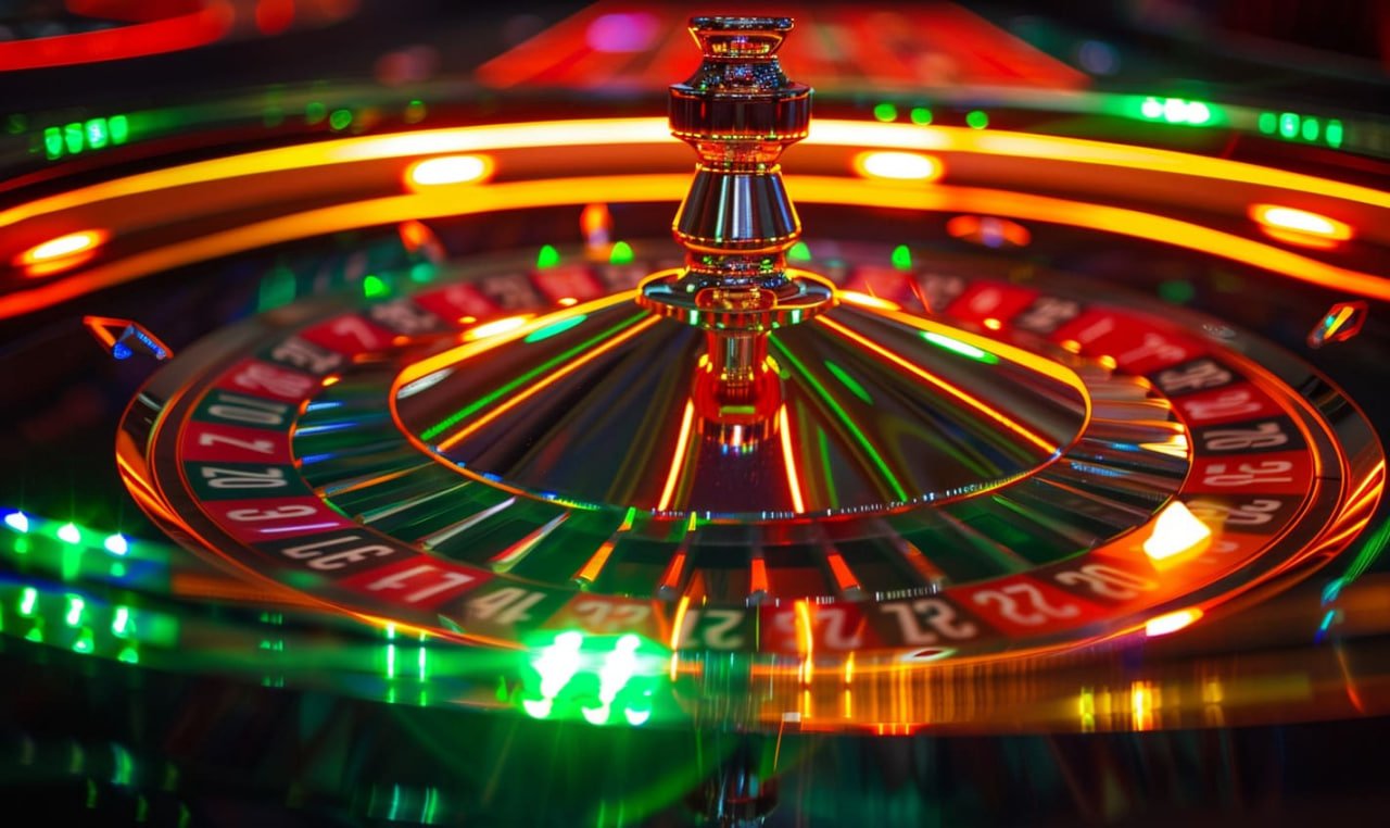 Beragam mesin slot warna-warni dengan tema klasik dan modern di display digital